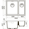 Мойка OMOIKIRI KATA 55-2-U-PA Artgranit/пастила 4993386